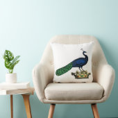 Heraldische  gestileerde pacock op kroon C Kussen (Stoel)