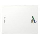 Heraldische  gestileerde pacock op kroon C Notitieblok (Voorkant)