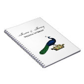 Heraldische  gestileerde pacock op kroon C Notitieboek (Rechterzijde)