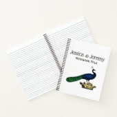 Heraldische  gestileerde pacock op kroon C Notitieboek (Binnen)