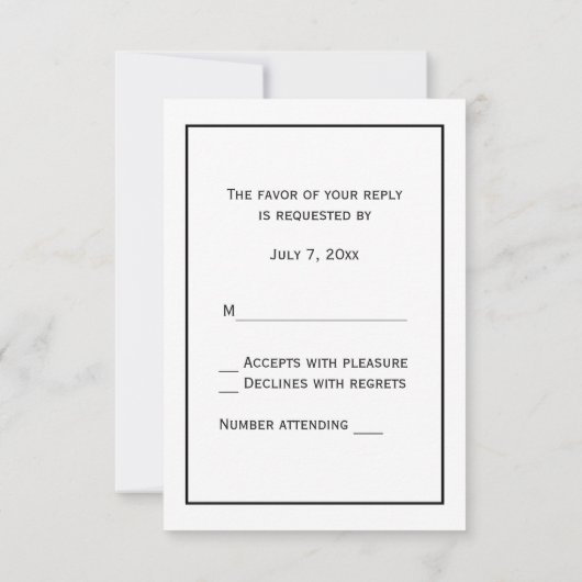 Heraldische  gestileerde pacock op kroon C RSVP Kaartje (Achterkant)