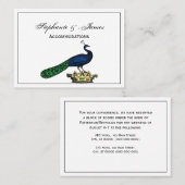 Heraldische gestileerde pacock op kroon C Visitekaartje (Voorkant / Achterkant)