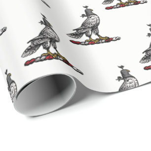 Heraldische Jachtvalk met Helmkap C Cadeaupapier