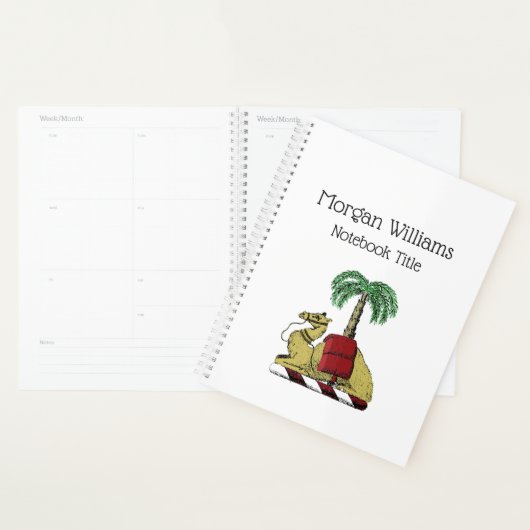 Heraldische Kameel Palmboom Kleur Wapen Planner (Display)