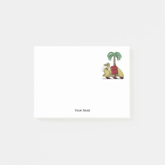 Heraldische Kameel Palmboom Kleur Wapen Post-it® Notes (Voorkant)