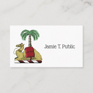 Heraldische Kameel Palmboom Kleur Wapen Visitekaartje
