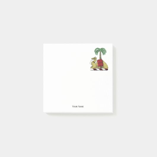 Heraldische Kameel Palmboom Kleur Wapenkaart Post-it® Notes (Voorkant)