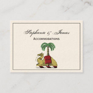 Heraldische Kameel Palmboom Kleur Wapenkaart Visitekaartje