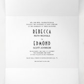 heraldische krest met initialen bruiloft drieluik uitnodiging (Binnenkant midden)