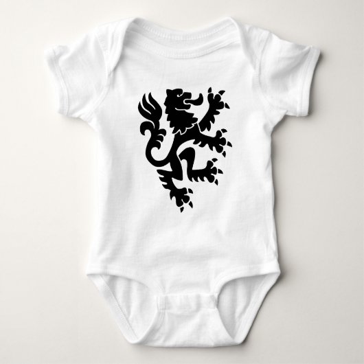 Heraldische Leeuw 01 - Zwart Romper (Voorkant)