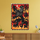 Heraldische Leeuw (België) Canvas Afdruk (Insitu (Woonkamer))