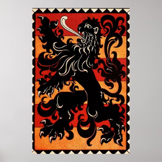  Heraldische Leeuw (België) Poster (Voorkant)