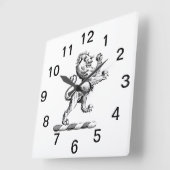 Heraldische Leeuw die het Embleem van CREST Vierkante Klok (Hoek)