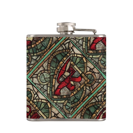 "Heraldische leeuw" Heupfles (Achterkant)