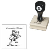 Heraldische Leeuw Staand Wapen Embleem C Rubberstempel (Gestempeld)