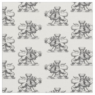 Heraldische Leeuwentoren Fleur de Lis Crest Emblee Stof