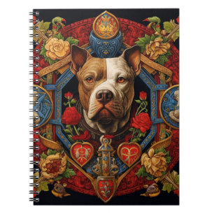 Heraldische Pitbull " Pittie " Spiral Notitieboek