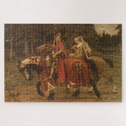 Heraldische ridderlijkheid door Alphonse Mucha Legpuzzel (Horizontaal)