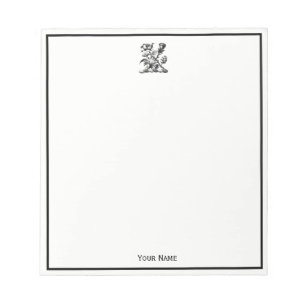 Heraldische Roos & Distel Wapen Schild Embleem Notitieblok