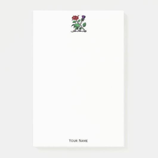 Heraldische Roos en dikke laag wapenstilstand Post-it® Notes (Voorkant)