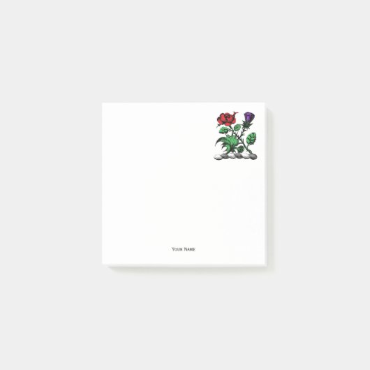 Heraldische Roos en dikke laag wapenstilstand Post-it® Notes (Voorkant)