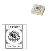 heraldische sloten en sleutels Ex Libris Rubberstempel (Gestempeld)