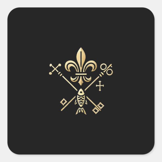 Heraldische Symbole  Vierkante Sticker (Voorkant)