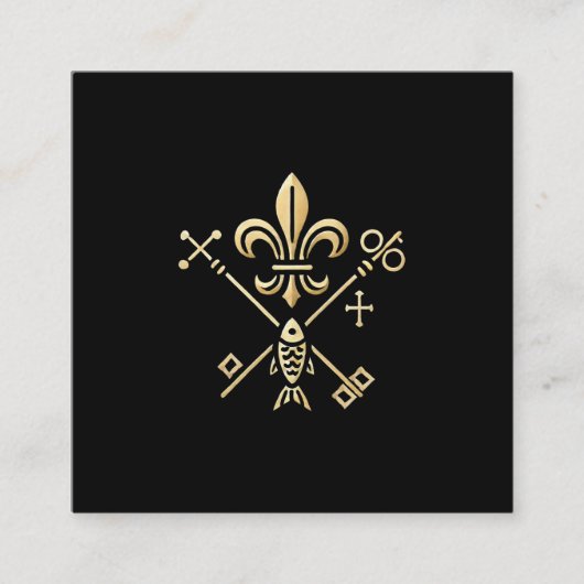 Heraldische Symbole  Vierkante Visitekaartje (Voorkant)