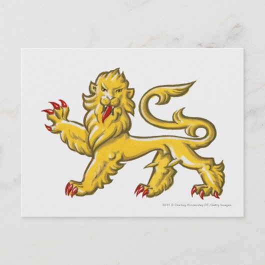 Heraldische symbool van de leeuwenstaarder briefkaart (Voorkant)
