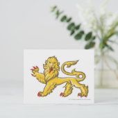 Heraldische symbool van de leeuwenstaarder briefkaart (Staand voorkant)