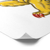 Heraldische symbool van de leeuwenstaarder poster (Hoek)