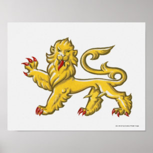 Heraldische symbool van de leeuwenstaarder poster