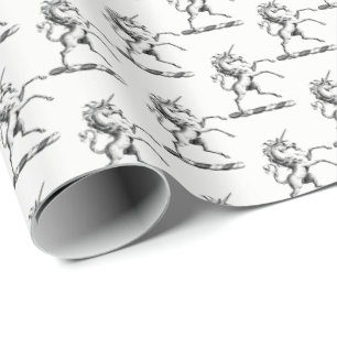 Heraldische Unicorn-kweekmunt van het wapenembleem Cadeaupapier