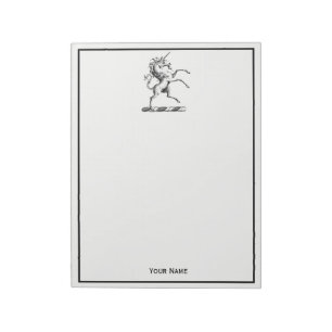 Heraldische Unicorn-kweekmunt van het wapenembleem Notitieblok