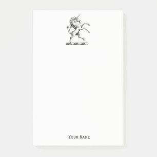 Heraldische Unicorn-kweekmunt van het wapenembleem Post-it® Notes