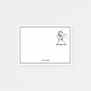 Heraldische Unicorn-kweekmunt van het wapenembleem Post-it® Notes