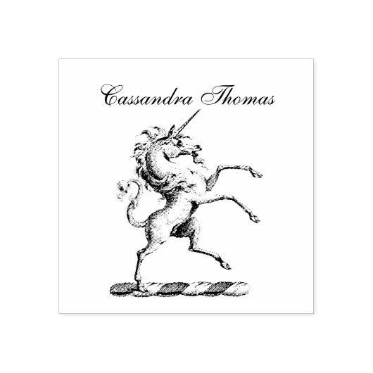 Heraldische Unicorn-kweekmunt van het wapenembleem Rubberstempel (Afrduk)