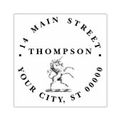 Heraldische Unicorn-kweekmunt van het wapenembleem Rubberstempel (Afrduk)