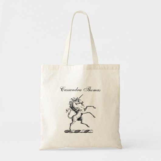 Heraldische Unicorn-kweekmunt van het wapenembleem Tote Bag (Voorkant)