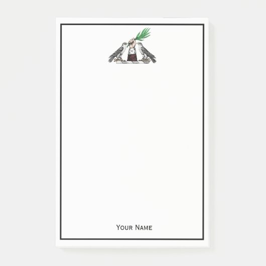 heraldische valken met handbediende kam post-it® notes (Voorkant)