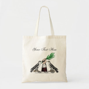 heraldische valken met handbediende kam tote bag