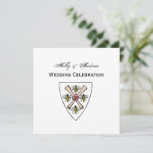 Heraldische Vintage 4 Bijen Rol Schildskust Wt Kaart (Staand voorkant)