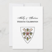 Heraldische Vintage 4 Bijen Rol Schildskust Wt Kaart (Voorkant)