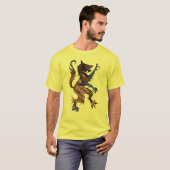 Heraldische Wolf (met de hand getekend ontwerp) T-shirt (Voorkant volledig)