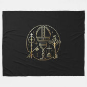 Heraldisches Symbol Papst Fleece Deken (Voorkant (Horizontaal))