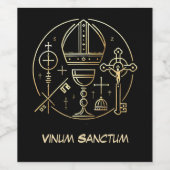 Heraldisches Symbol Papst Wijn Etiket (Enkel label)