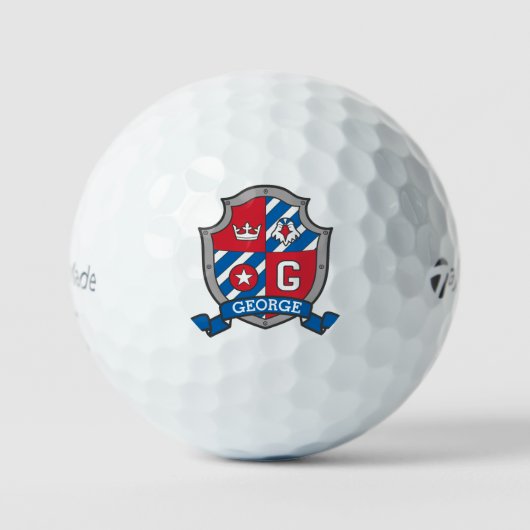 Heraldry afbeelding G monogram George bird Golf Ba Golfballen (Voorkant)