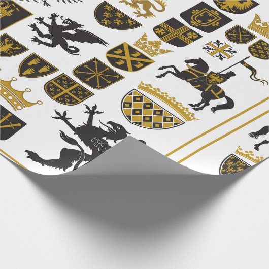 HERALDRY Crests and Symbols Cadeaupapier (Hoek)