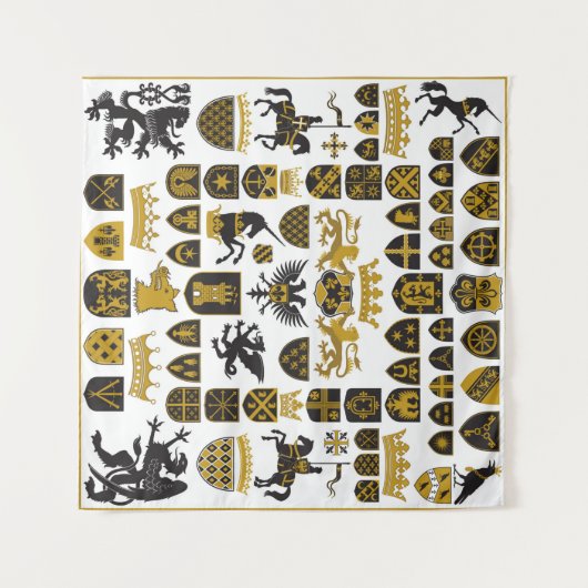 HERALDRY Crests and Symbols Wandkleed (Voorkant (horizontaal))