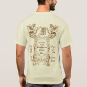 Heraldry Dragon Scottish Clansman Warrior Lijst T-shirt (Achterkant)